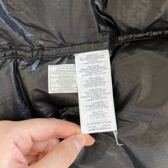 J Crew Black Puffer Vest - Picture 6 of 8